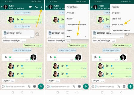 ¿Cómo leer los chats exportados de whatsapp?
