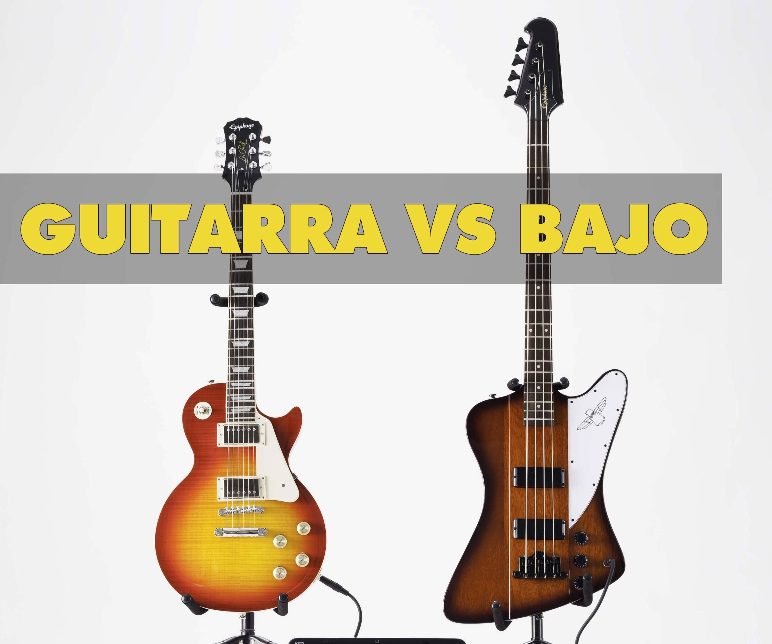 ¿Diferencia entre bajo y guitarra?