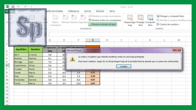 ¿Cómo bloquear ciertas celdas en Excel?