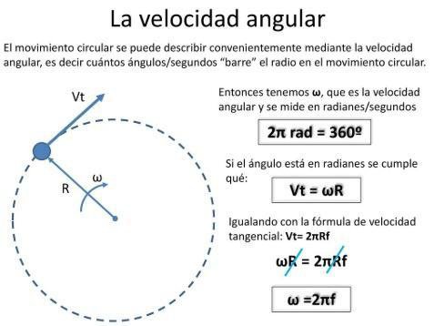 ¿Qué es la velocidad angular?