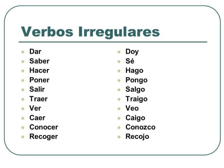 ¿Qué son los verbos regulares e irregulares?